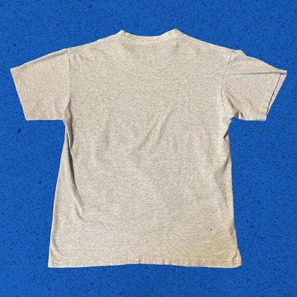 Vintage SINGLE STITCH BYU Cougars NCAA college t shirt gray blue rare grail L - Picture 3 of 9